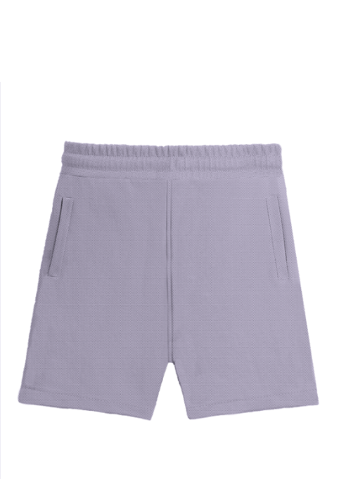 Solid Plain Athleisure Sports Shorts - Lavender