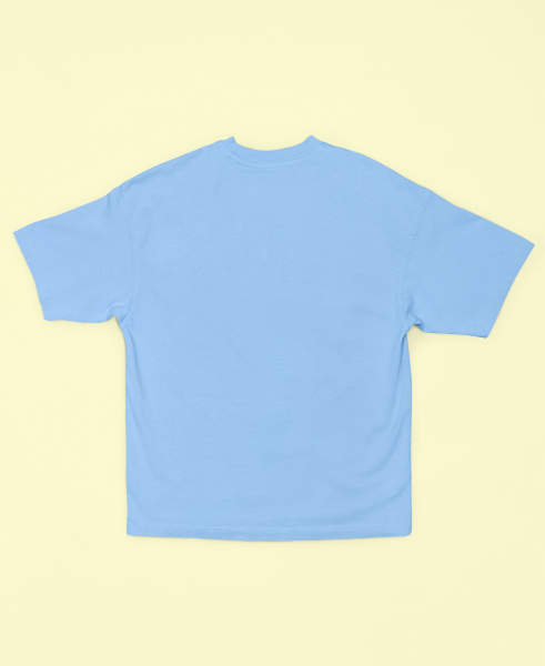 UNISEX Solid Plain Oversized T-shirt - Baby Blue