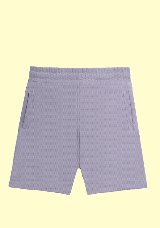 Solid Plain Athleisure Sports Shorts - Lavender