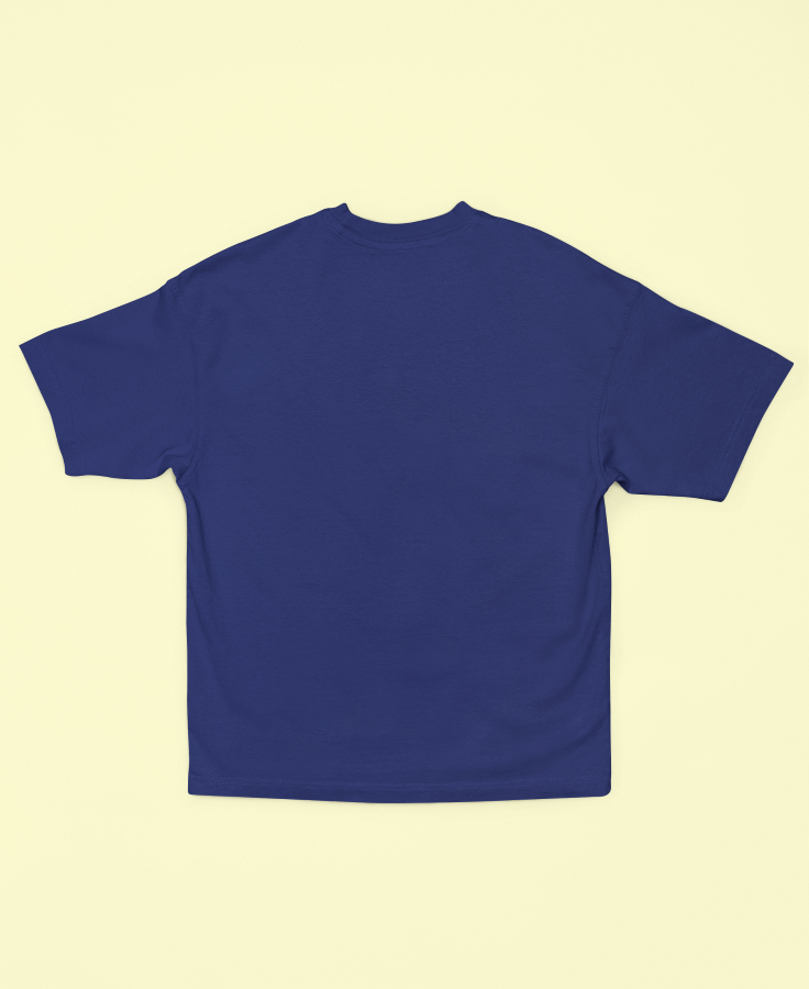 UNISEX Solid Plain Oversized T-shirt - Royal Blue