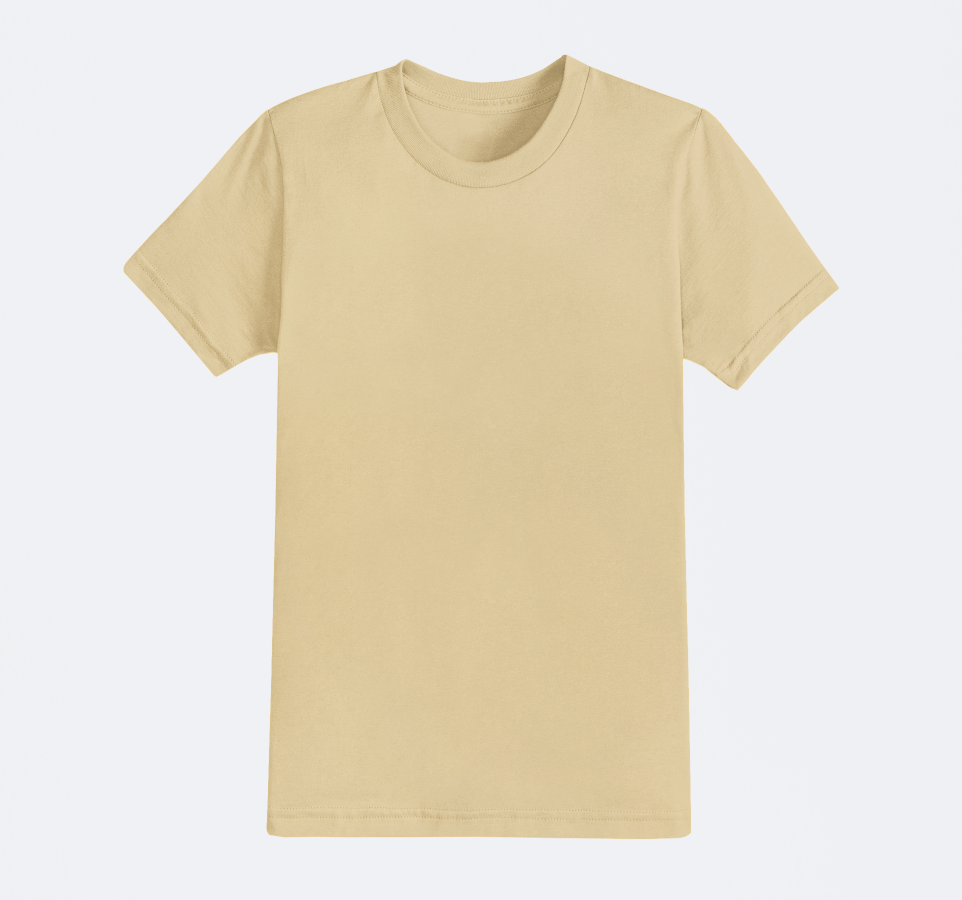 UNISEX Solid Plain Classic T-shirt - Beige