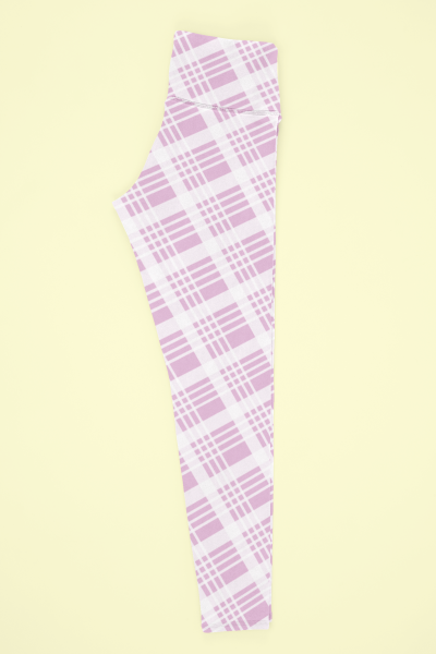 Flannel Printed Light Purple Leggings