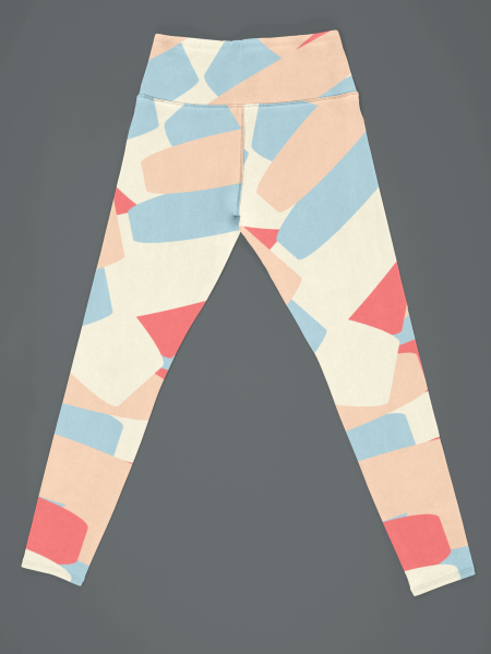 Multi Colors Criss Cross Printed Leggings