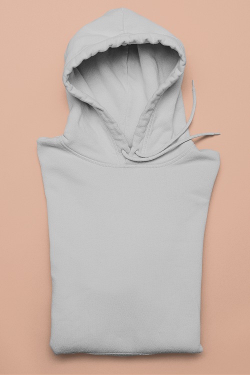 UNISEX Solid Plain Hoodie - Grey melange