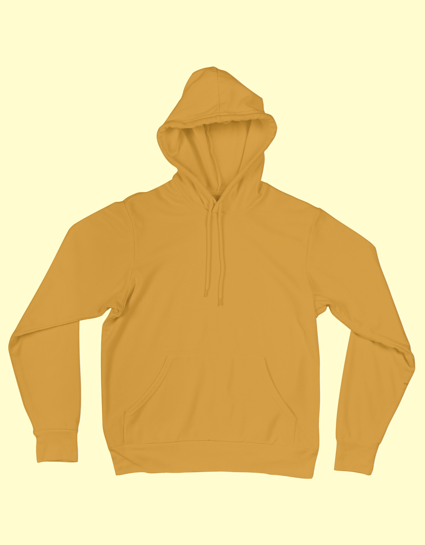 UNISEX Solid Plain Hoodie - Mustard yellow