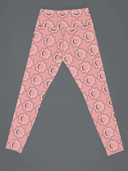 Chakras Printed Pink Leggings