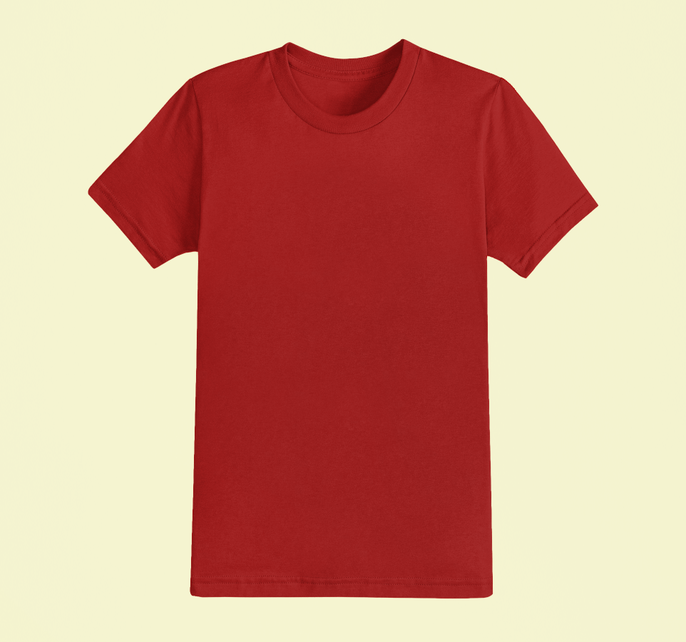 UNISEX Solid Plain Classic T-shirt - Red