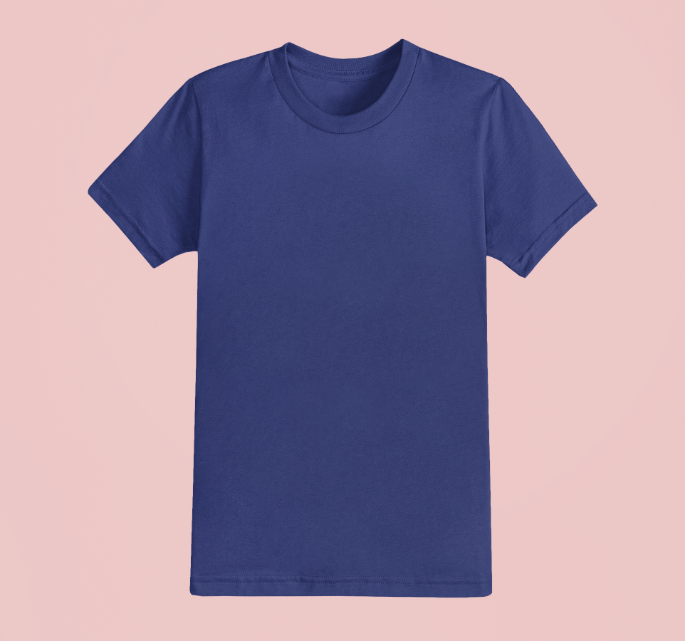 UNISEX Solid Plain Classic T-shirt - Royal blue