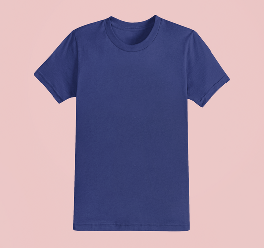 UNISEX Solid Plain Classic T-shirt - Royal blue
