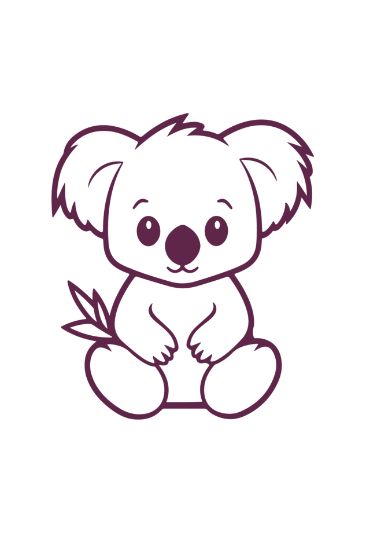 Baby Koala Printed Classic T-shirt - UNISEX