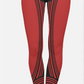 Red Geometric Circle Printed Leggings