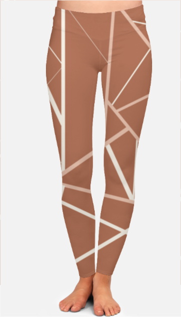 Geometric Multi Lines Printed Leggings