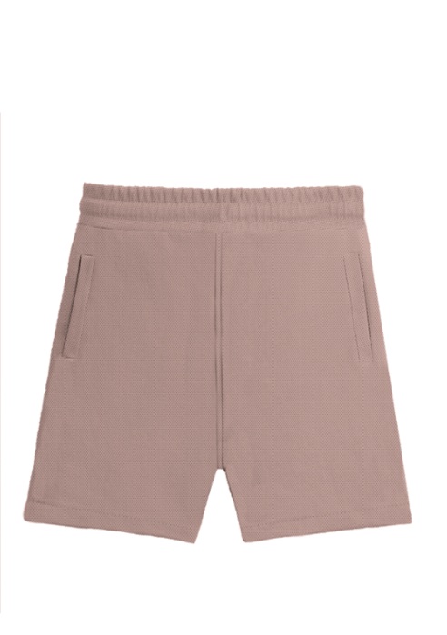 Solid Plain Athleisure Sports Shorts - Mushroom
