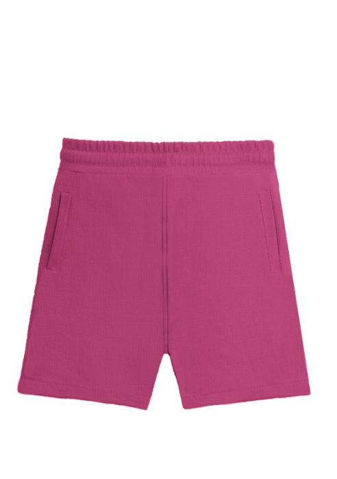 Solid Plain Athleisure Sports Shorts - Pink