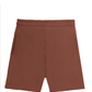 Solid Plain Athleisure Sports Shorts - Brickred