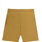 Solid Plain Athleisure Sports Shorts - Mustardyellow