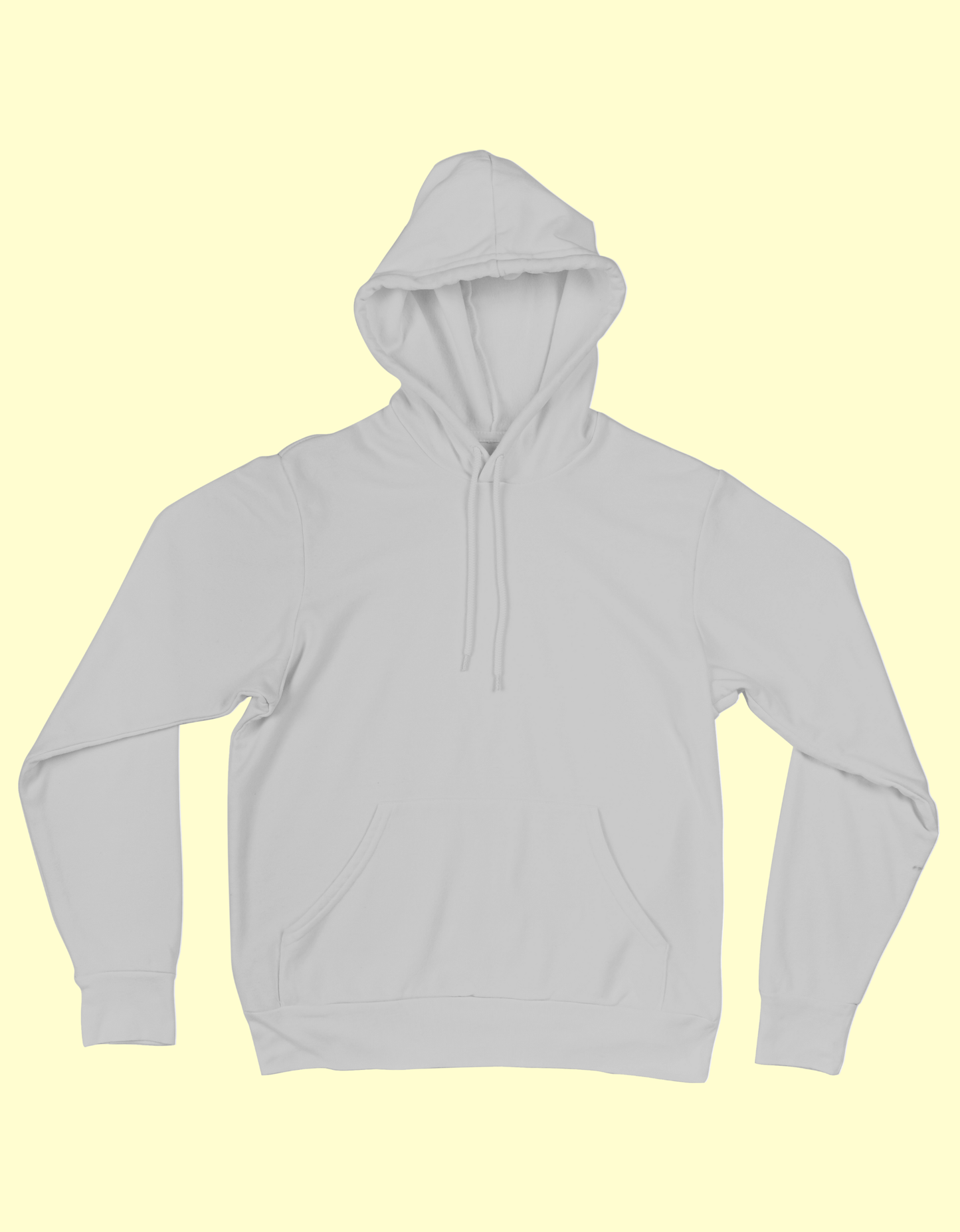 UNISEX Solid Plain Hoodie - Grey melange