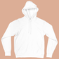 UNISEX Solid Plain Hoodie - White