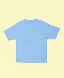 UNISEX Solid Plain Oversized T-shirt - Baby Blue