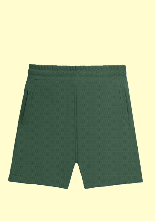 Solid Plain Athleisure Sports Shorts - Bottlegreen