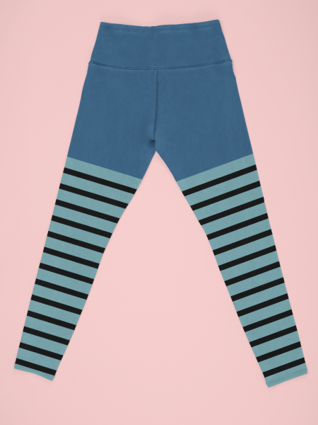 Half Striped Lines Printed Leggings