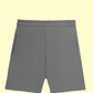 Solid Plain Athleisure Sports Shorts - Charcoal Melange