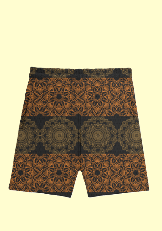 Mandala Printed Athleisure Shorts