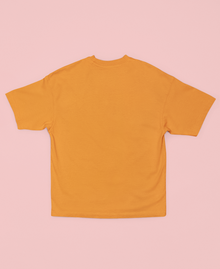 UNISEX Solid Plain Oversized T-shirt - Golden yellow