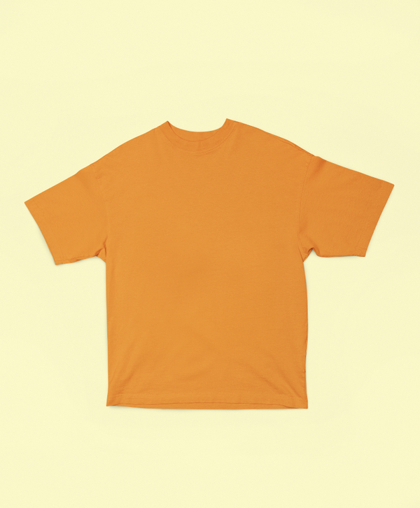 UNISEX Solid Plain Oversized T-shirt - Golden yellow