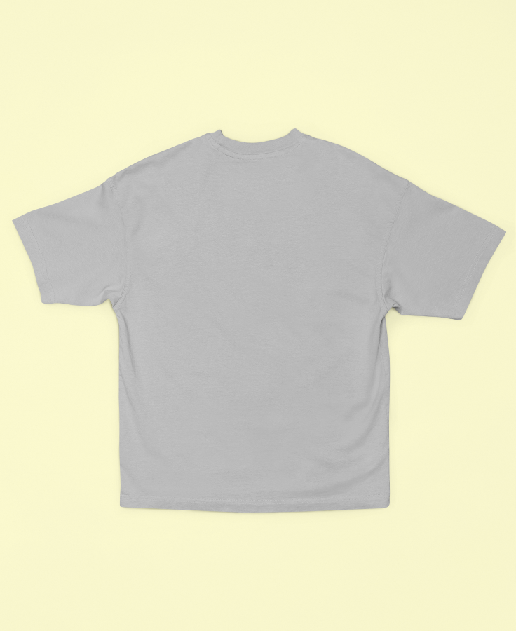 UNISEX Solid Plain Oversized T-shirt - Grey melange