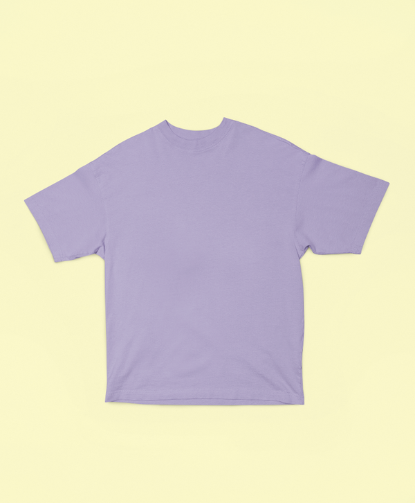 UNISEX Solid Plain Oversized T-shirt - Lavender