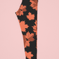 Dry Leafs Printed Black Leggings