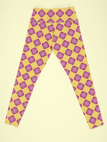 Mandala Printed Yellow Leggings