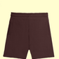 Solid Plain Athleisure Sports Shorts - Maroon