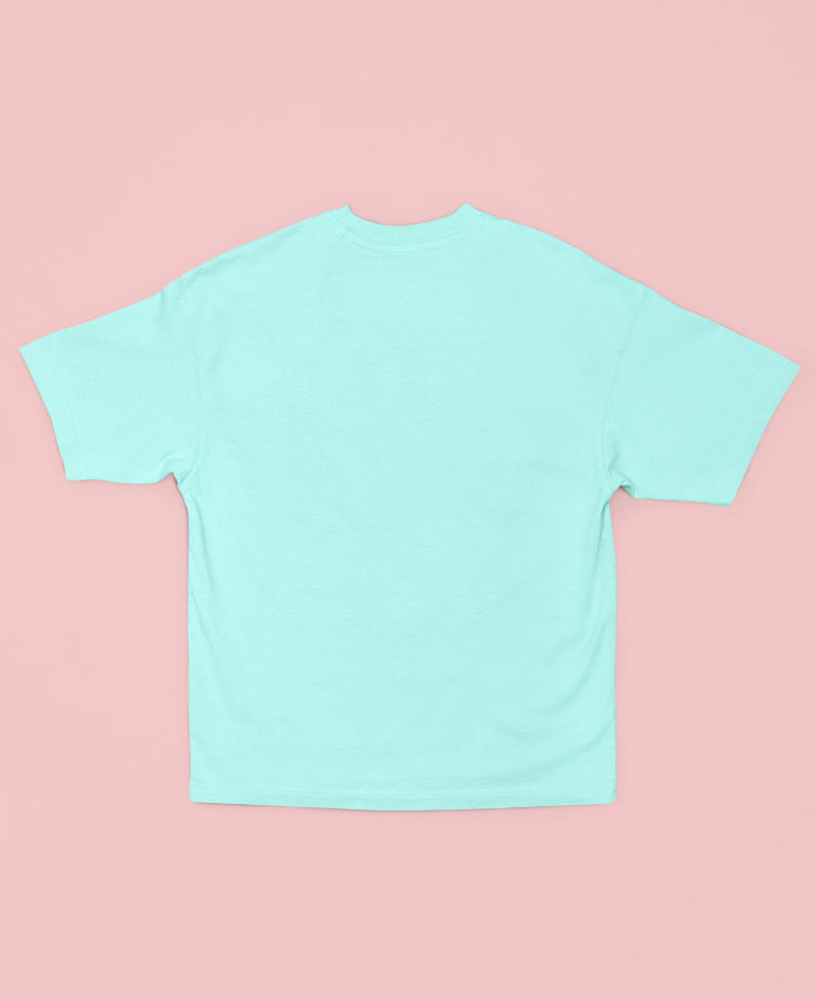 UNISEX Solid Plain Oversized T-shirt - Mint