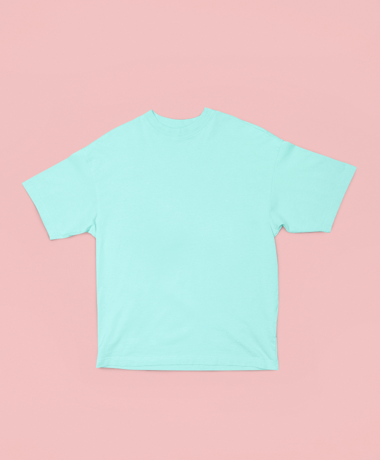 UNISEX Solid Plain Oversized T-shirt - Mint