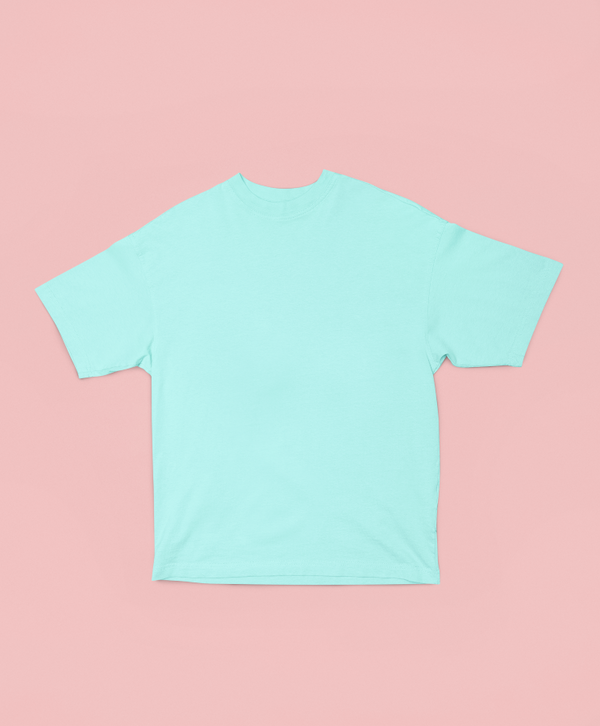 UNISEX Solid Plain Oversized T-shirt - Mint