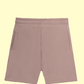 Solid Plain Athleisure Sports Shorts - Mushroom