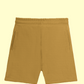 Solid Plain Athleisure Sports Shorts - Mustardyellow