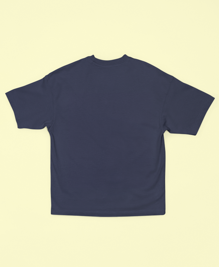 UNISEX Solid Plain Oversized T-shirt - Navy blue