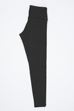 Solid Plain Charcoal Blue High Waisted Workout Leggings