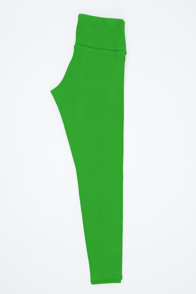 Solid Plain Flag green High Waisted Workout Leggings