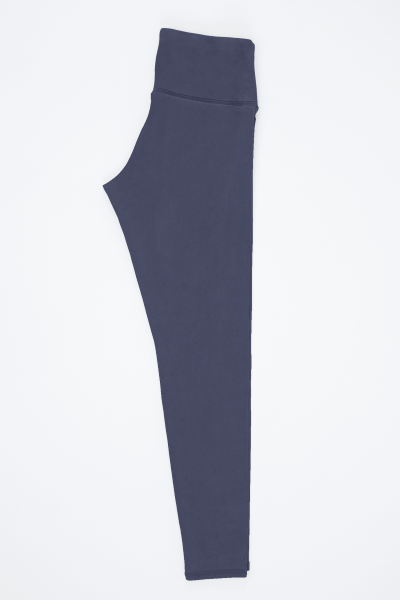 Solid Plain Navy Blue High Waisted Workout Legging