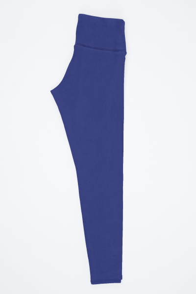 Solid Plain Royal Blue High Waisted Workout Leggings