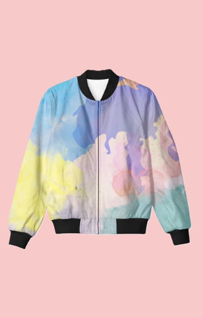 Paint Printed Bomber Jacket - UNISEX