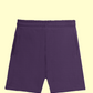 Solid Plain Athleisure Sports Shorts - Purple