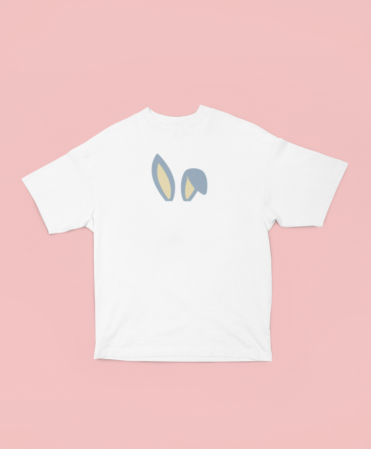 Bunny Ears Printed Oversized T-shirt - UNISEX