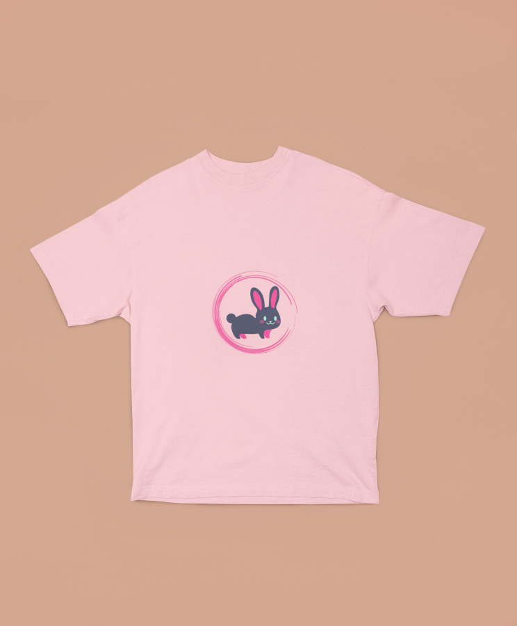 Baby Rabbit Printed Oversized T-shirt - UNISEX