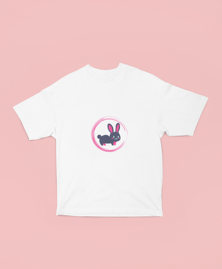 Baby Rabbit Printed Oversized T-shirt - UNISEX