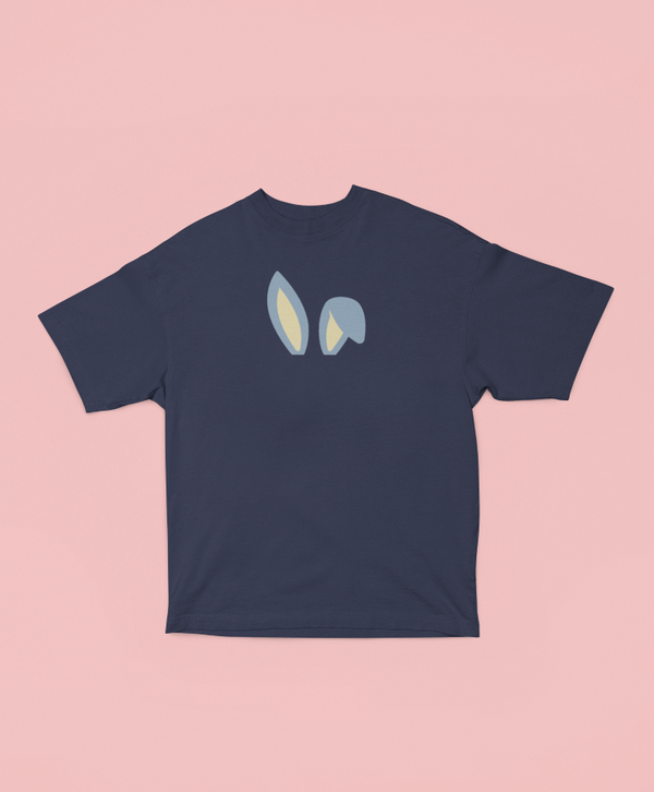 Bunny Ears Printed Oversized T-shirt - UNISEX